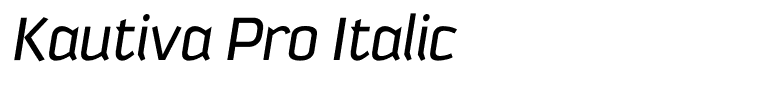 Kautiva Pro Italic