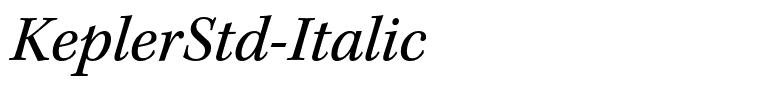 KeplerStd-Italic