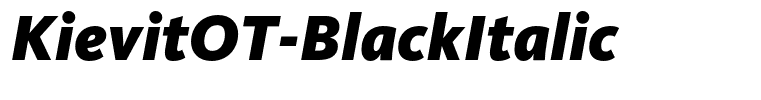 KievitOT-BlackItalic