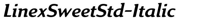 LinexSweetStd-Italic