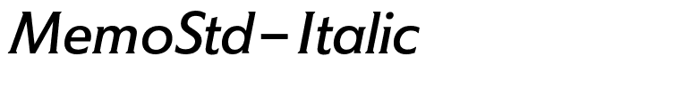 MemoStd-Italic