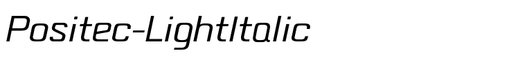 Positec-LightItalic