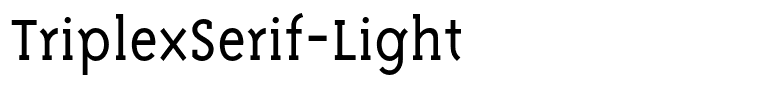 TriplexSerif-Light