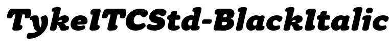 TykeITCStd-BlackItalic