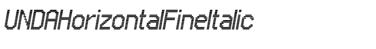 UNDAHorizontalFineItalic