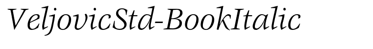 VeljovicStd-BookItalic