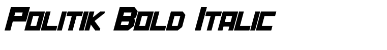 Politik Bold Italic