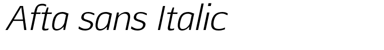 Afta sans Italic