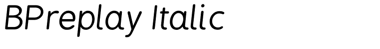 BPreplay Italic