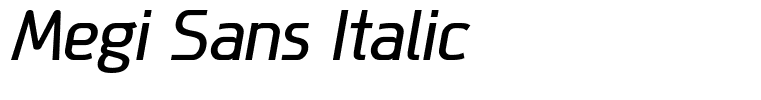 Megi Sans Italic