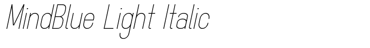 MindBlue Light Italic