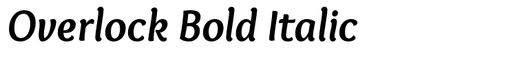 Overlock Bold Italic