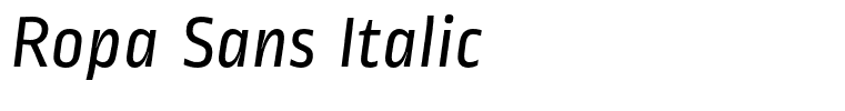 Ropa Sans Italic