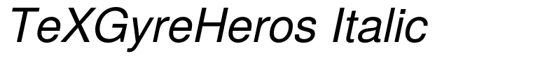 TeXGyreHeros Italic