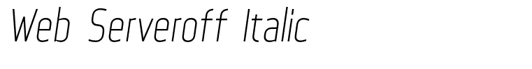 Web Serveroff Italic