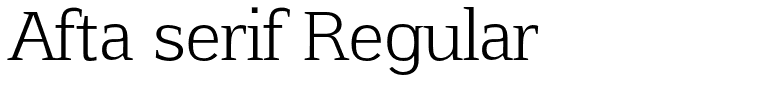 Afta serif Regular