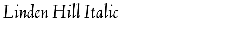 Linden Hill Italic