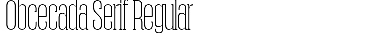 Obcecada Serif Regular