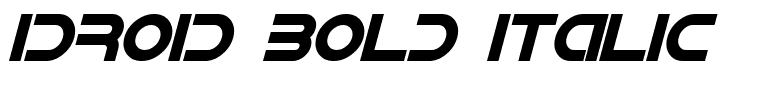 IDroid Bold Italic