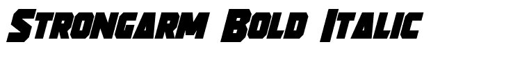 Strongarm Bold Italic