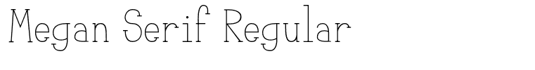 Megan Serif Regular