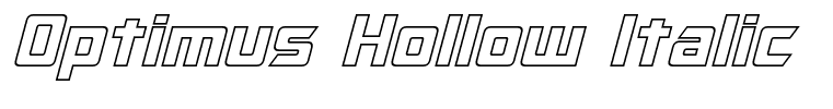 Optimus Hollow Italic