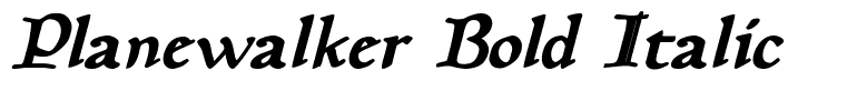 Planewalker Bold Italic