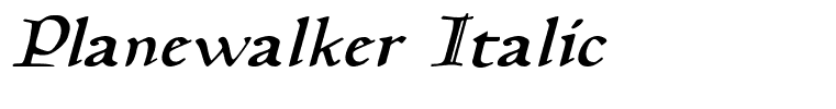 Planewalker Italic