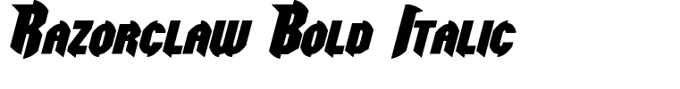 Razorclaw Bold Italic