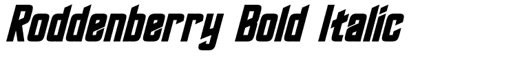 Roddenberry Bold Italic