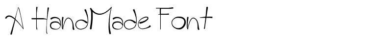 A HandMade Font