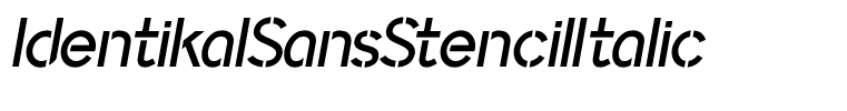 IdentikalSansStencilItalic