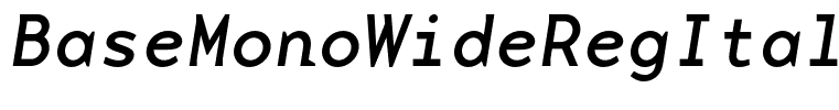 BaseMonoWideRegItalic