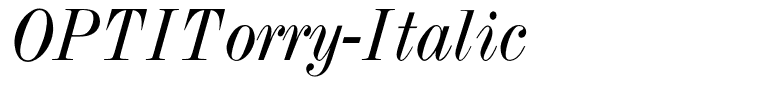 OPTITorry-Italic