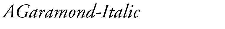 AGaramond-Italic