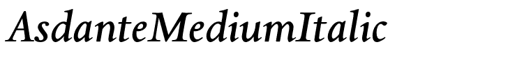 AsdanteMediumItalic