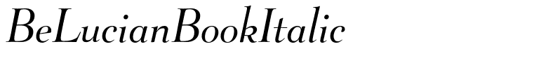 BeLucianBookItalic