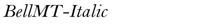 BellMT-Italic