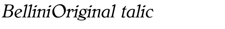 BelliniOriginalItalic