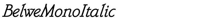 BelweMonoItalic