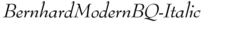 BernhardModernBQ-Italic