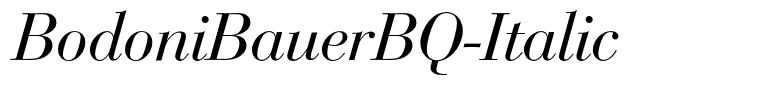 BodoniBauerBQ-Italic