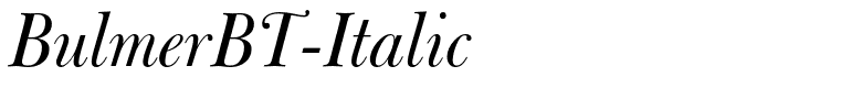 BulmerBT-Italic