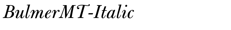 BulmerMT-Italic