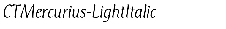 CTMercurius-LightItalic