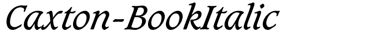 Caxton-BookItalic