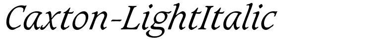 Caxton-LightItalic