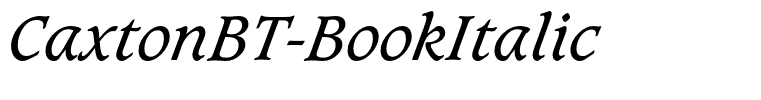 CaxtonBT-BookItalic