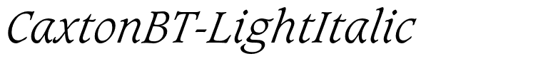 CaxtonBT-LightItalic