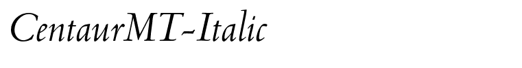 CentaurMT-Italic